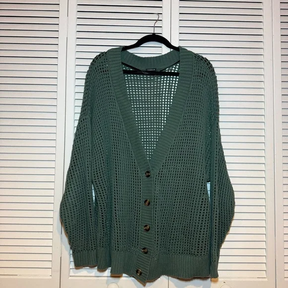 Torrid Sage Green Knit Cardigan - Picture 3 of 6